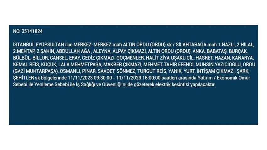 (16 Kasım elektrik kesintisi) İstanbul BEDAŞ elektrik kesintisi listesi sorgulama: Kağıthane, Fatih, Küçükçekmece, Başakşehir’de elektrikler ne zaman gelecek?