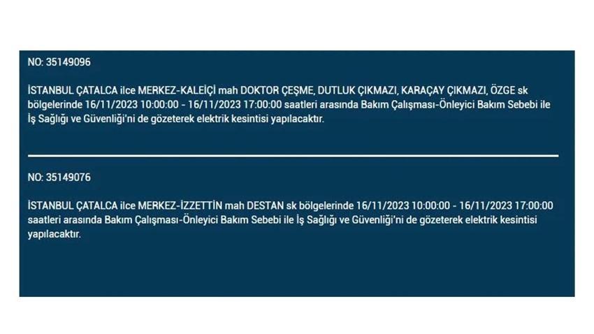 (16 Kasım elektrik kesintisi) İstanbul BEDAŞ elektrik kesintisi listesi sorgulama: Kağıthane, Fatih, Küçükçekmece, Başakşehir’de elektrikler ne zaman gelecek?