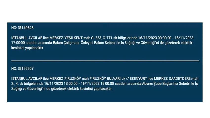 (16 Kasım elektrik kesintisi) İstanbul BEDAŞ elektrik kesintisi listesi sorgulama: Kağıthane, Fatih, Küçükçekmece, Başakşehir’de elektrikler ne zaman gelecek?