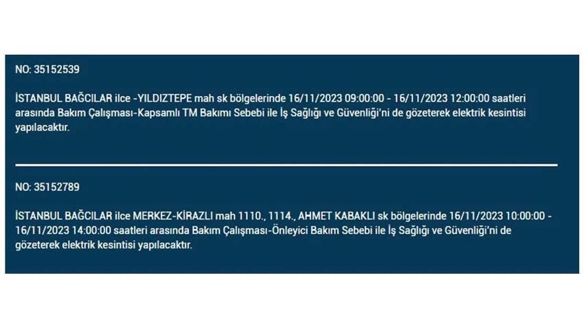 (16 Kasım elektrik kesintisi) İstanbul BEDAŞ elektrik kesintisi listesi sorgulama: Kağıthane, Fatih, Küçükçekmece, Başakşehir’de elektrikler ne zaman gelecek?