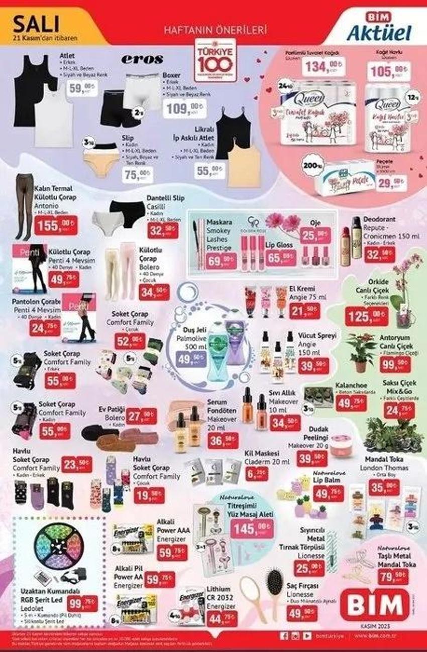 BİM 21-24 Kasım aktüel katalog'da fırsat dolu kampanyalar var!
