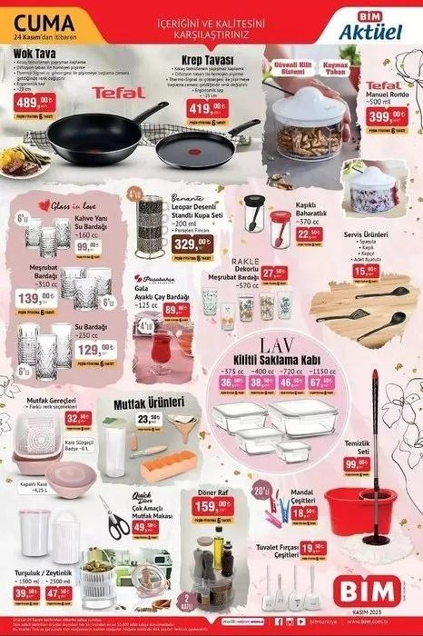 BİM 21-24 Kasım aktüel katalog'da fırsat dolu kampanyalar var!