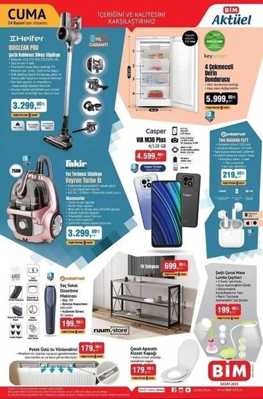 BİM 21-24 Kasım aktüel katalog'da fırsat dolu kampanyalar var!