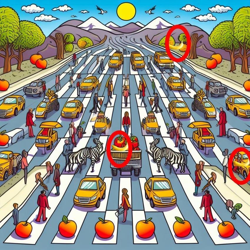 Sadece süper dâhiler çözebiliyor! Resimde gizlenmiş muzları 7 saniyede bulmak için en az 130 IQ gerekiyor!