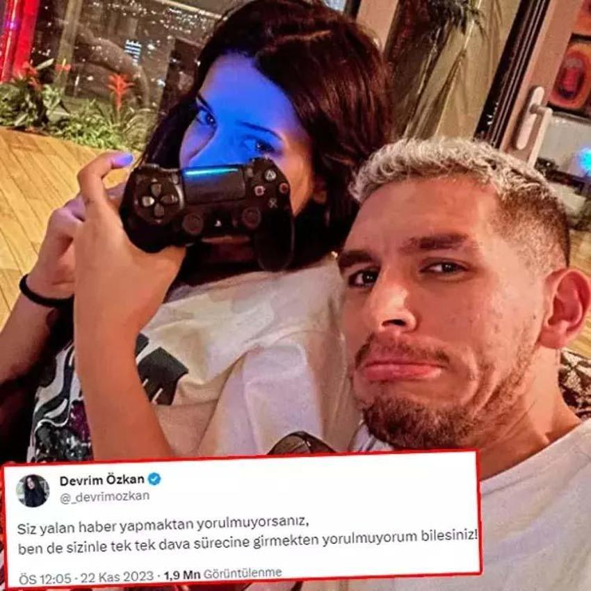 Lucas Torreira ile evleneceği iddia edildi! Devrim Özkan açıklama yaptı! 