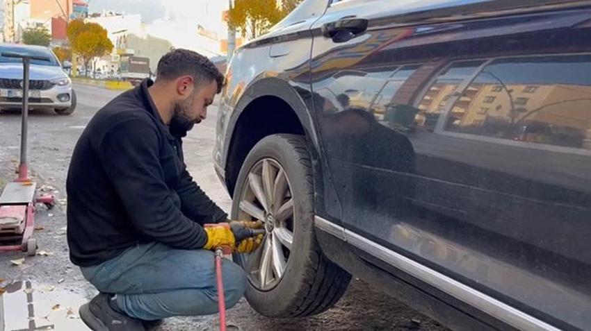 Kış erken geldi, lastikçilerde yoğunluk başladı
