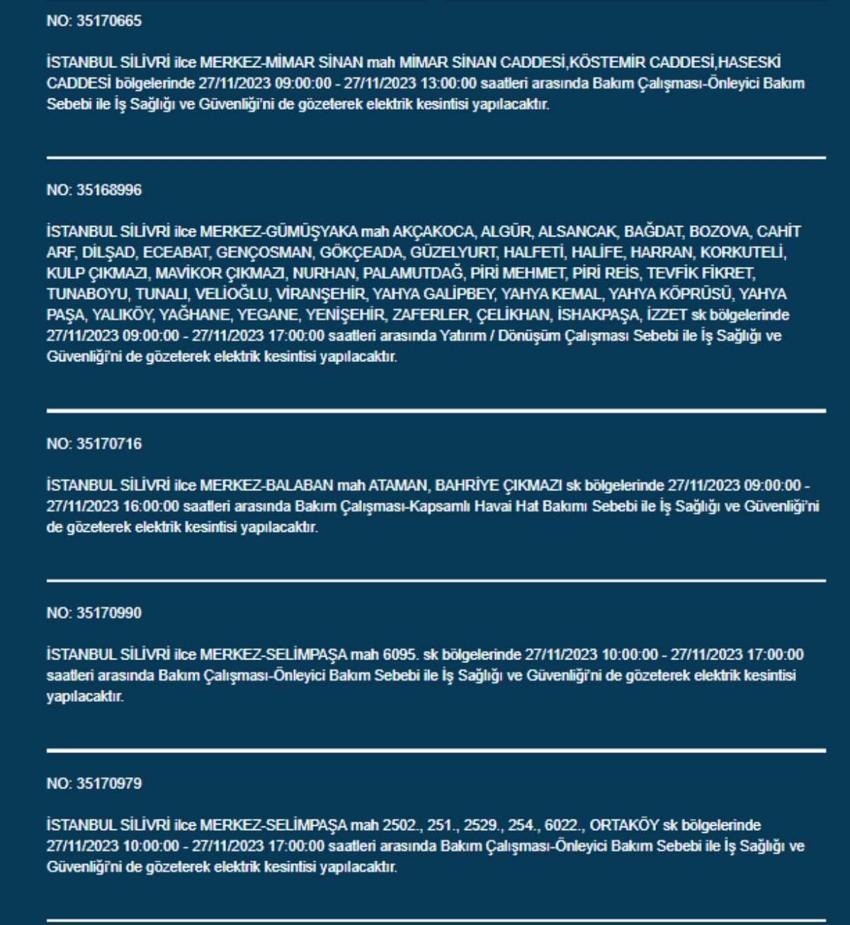 Elektrikler ne zaman gelecek, İstanbul'da elektrik kesintisi ne kadar sürecek? 34 ilçede elektrik kesintisi