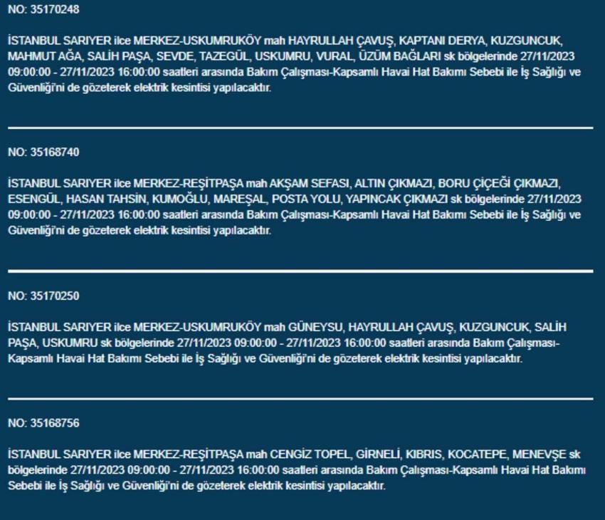 Elektrikler ne zaman gelecek, İstanbul'da elektrik kesintisi ne kadar sürecek? 34 ilçede elektrik kesintisi