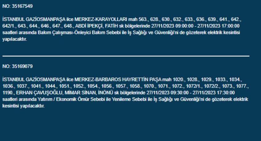Elektrikler ne zaman gelecek, İstanbul'da elektrik kesintisi ne kadar sürecek? 34 ilçede elektrik kesintisi