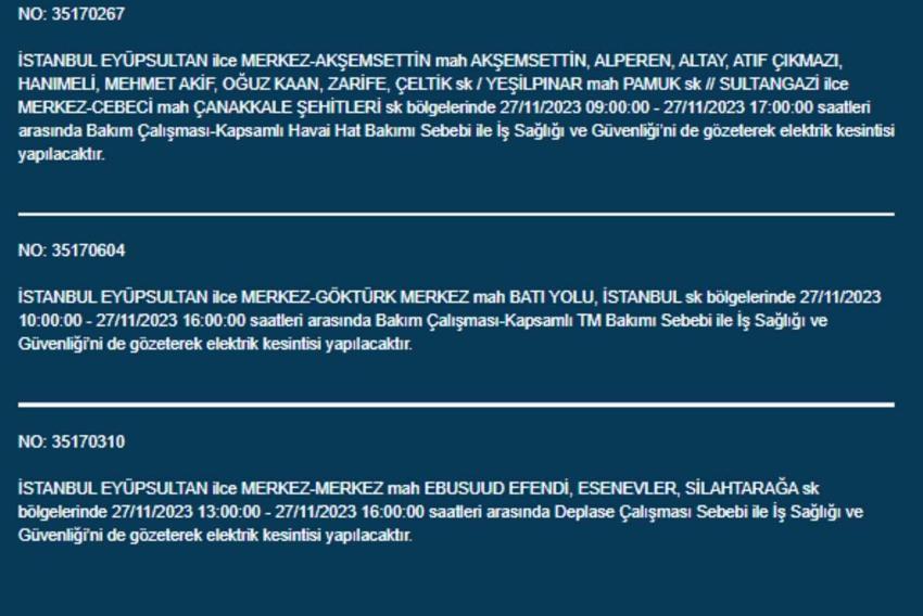 Elektrikler ne zaman gelecek, İstanbul'da elektrik kesintisi ne kadar sürecek? 34 ilçede elektrik kesintisi