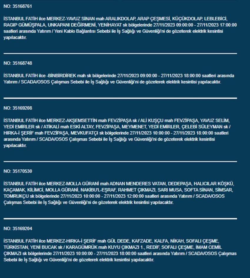 Elektrikler ne zaman gelecek, İstanbul'da elektrik kesintisi ne kadar sürecek? 34 ilçede elektrik kesintisi