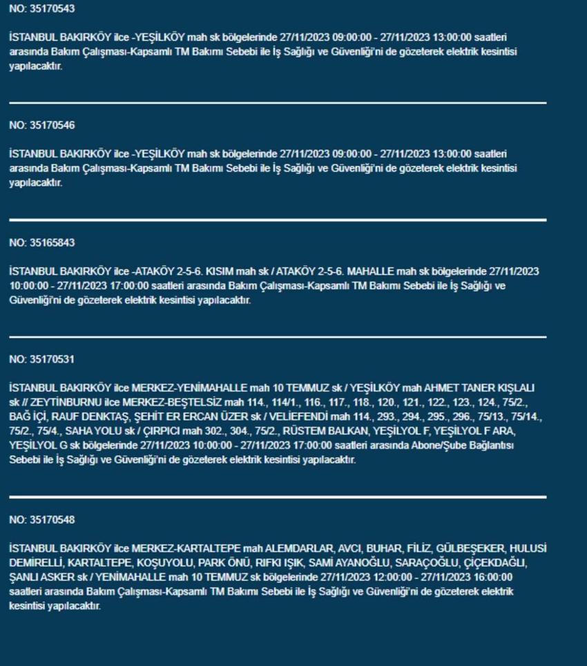 Elektrikler ne zaman gelecek, İstanbul'da elektrik kesintisi ne kadar sürecek? 34 ilçede elektrik kesintisi