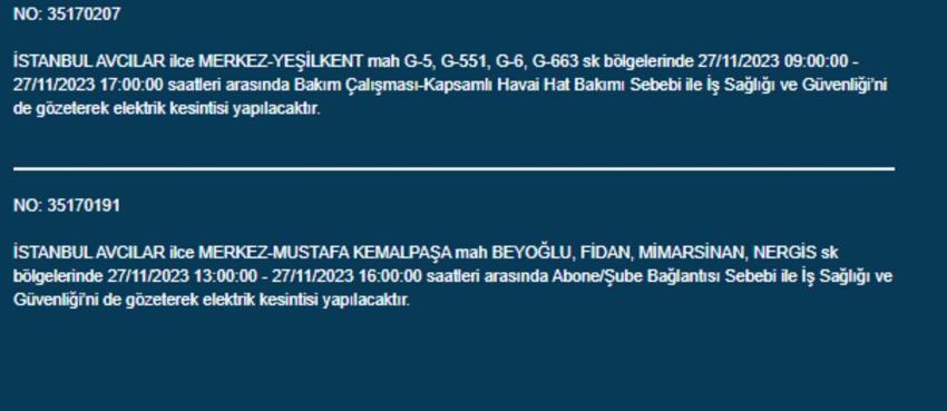 Elektrikler ne zaman gelecek, İstanbul'da elektrik kesintisi ne kadar sürecek? 34 ilçede elektrik kesintisi