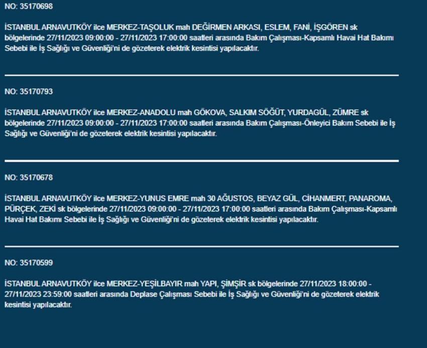 Elektrikler ne zaman gelecek, İstanbul'da elektrik kesintisi ne kadar sürecek? 34 ilçede elektrik kesintisi