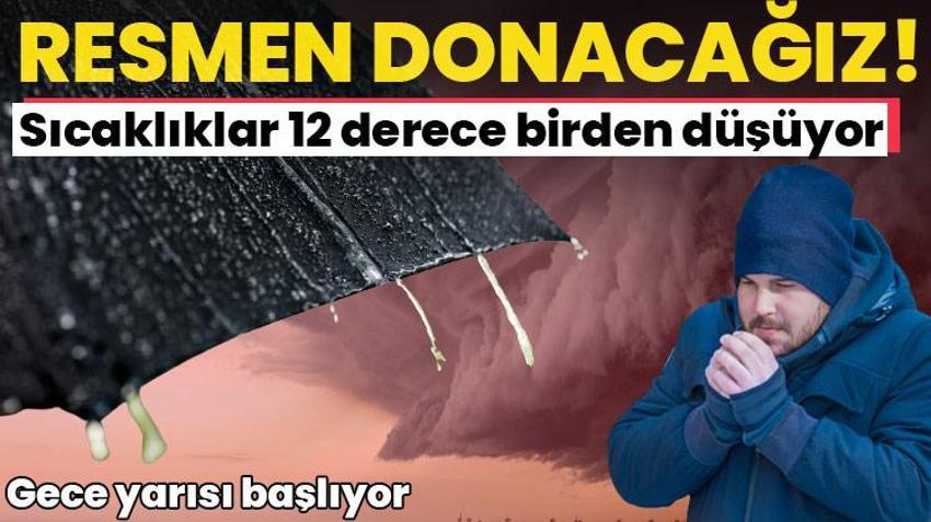 Yeni soğuk hava dalgası ve kuvvetli yağış geliyor! Sıcaklıklar 12 derece birden düşüyor, gece yarısı başlıyor