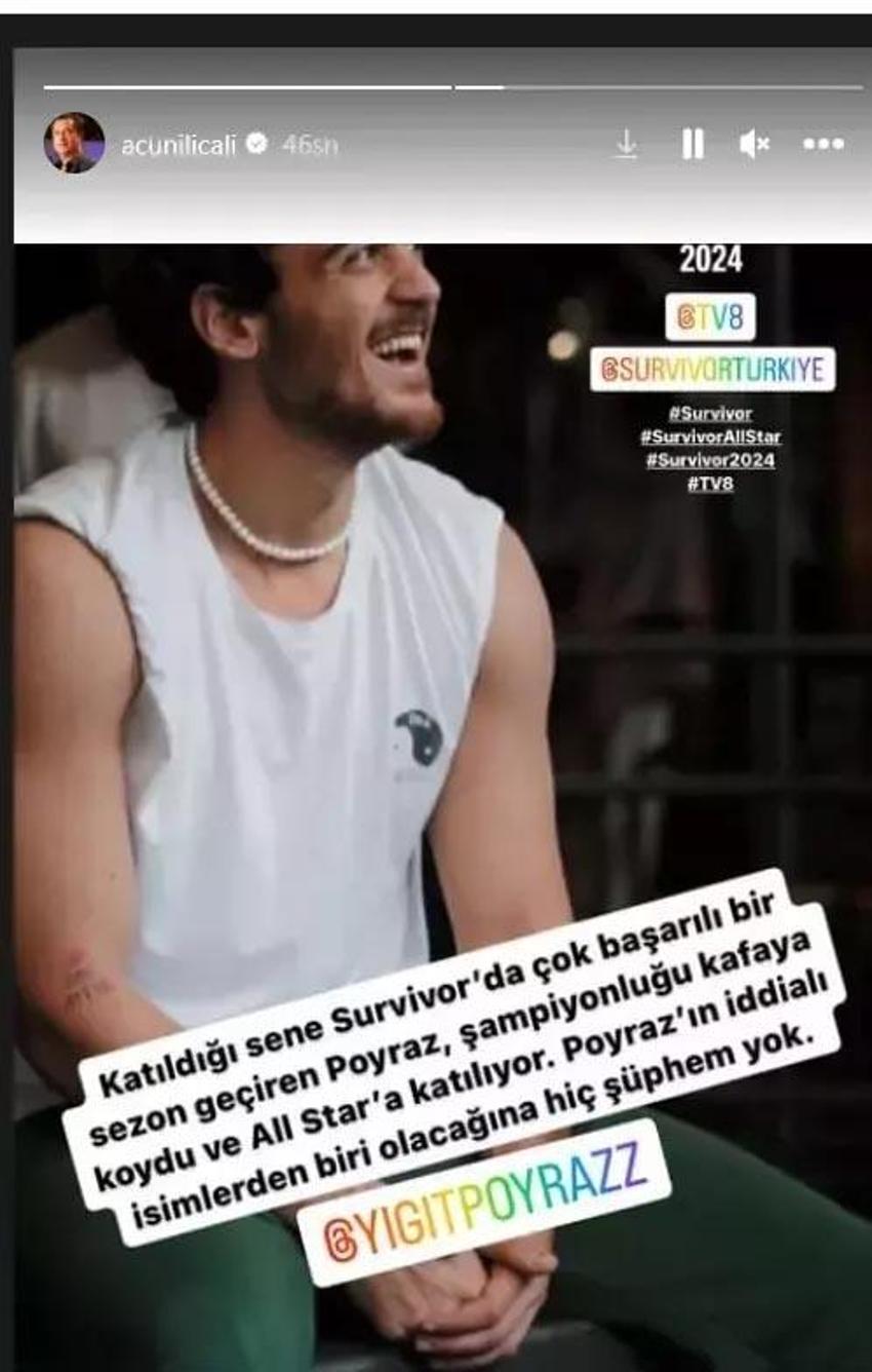 Acun Survivor All Star kadrosunu paylaştı! Sürpriz isim de var