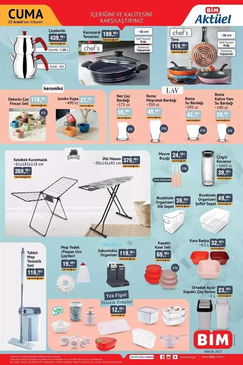 12-15 Aralık 2023 BİM aktüel katalog 🛒 || BİM'de bu hafta sadece bu ürünlerde indirim var!