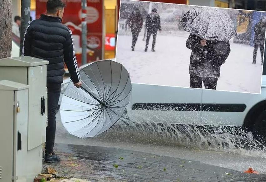Kar yağışı Trakya'ya kadar geldi! İstanbul'a hafta sonu 48 saat şakır şakır yağmur geliyor: Meteoroloji saatleri verdi!