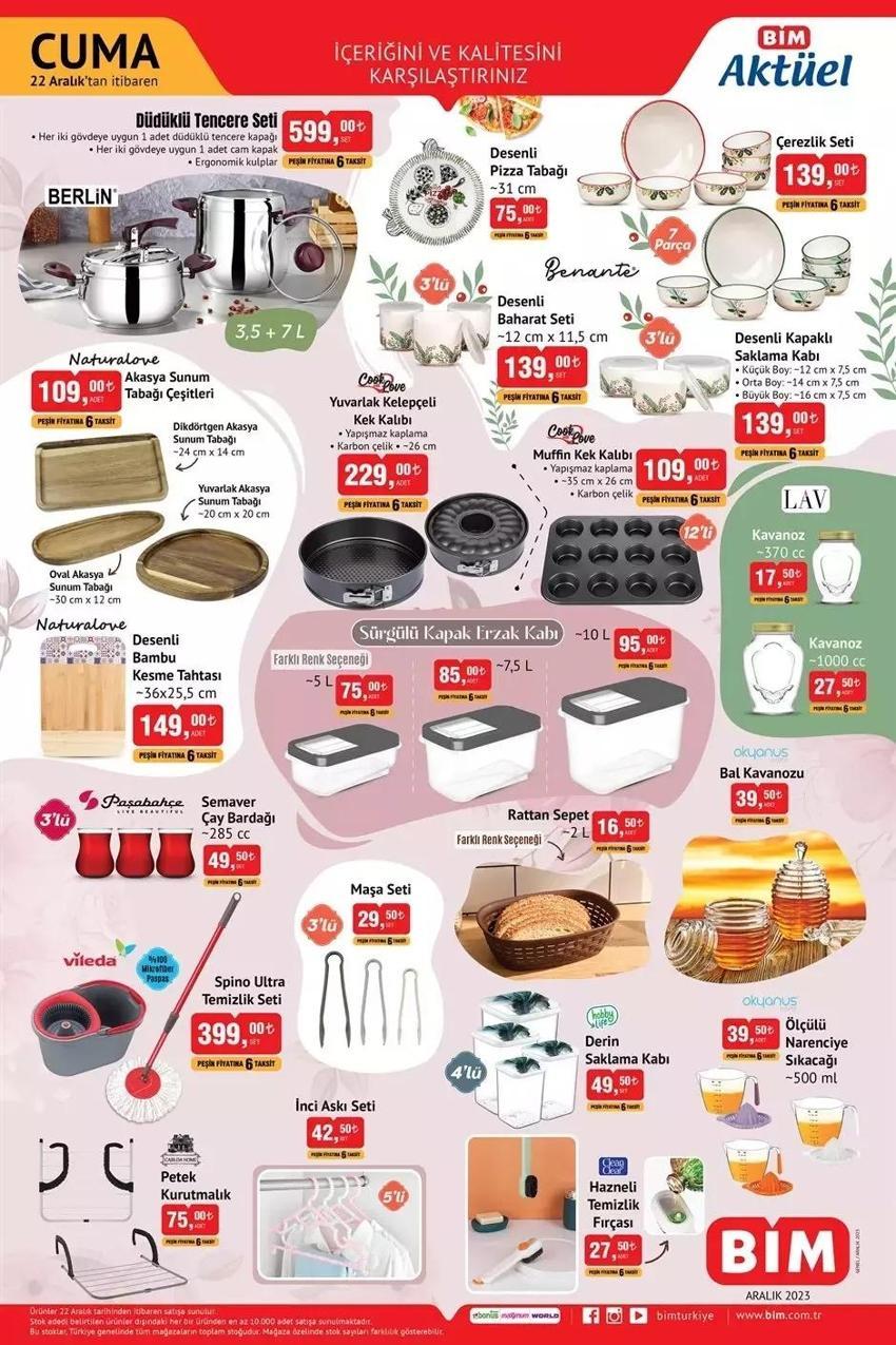 BİM 19-22 Aralık aktüel katalog 2023 yayınlandı! Kahve makinesi, düdüklü tencere fiyatları düştükçe düştü!