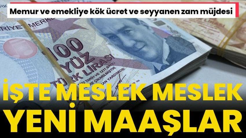 Emekliye ve memura çifte müjde verildi! Büyük zam geliyor, işte meslek meslek yeni maaşlar