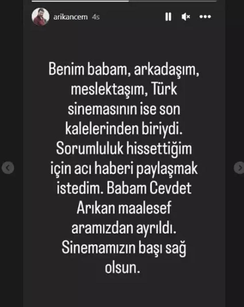 Yeşilçam'da Seferoğulları'nın Suphi'si Cevdet Arıkan hayatını kaybetti