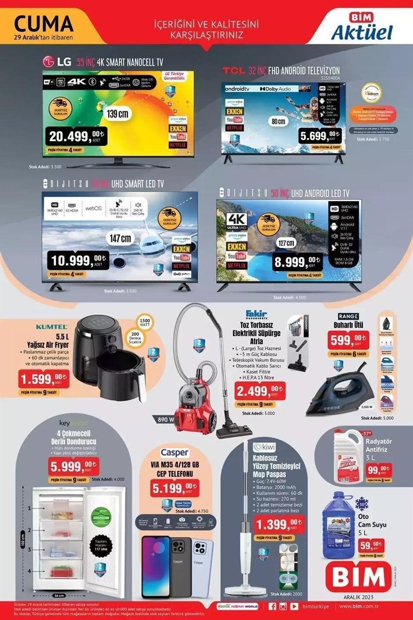 BİM 26-29 Aralık aktüel katalog: Fırın tepsisi, Tost tavası, Krep tava var! Yılın son katalogunda sürpriz kampanya!