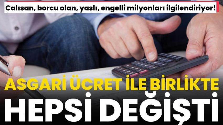 İşsizlik maaşı, kıdem tazminatı, 65 yaş aylığı ve engelli maaşı dahil birçok ödeme değişiyor! Kuruşu kuruşuna hesaplandı