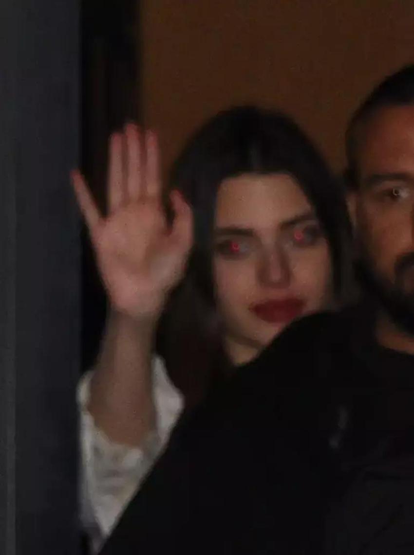 Derin Talu ve sevgilisi panikledi! Biri yüzünü gizledi, diğeri gazetecileri videoya çekti