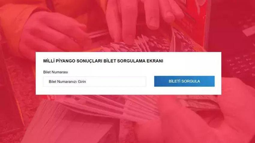 Milli Piyango çekilen numaralar ve yılbaşı çekilişi kazanan numaralar | Milli piyango bilet sorgulama ekranı
