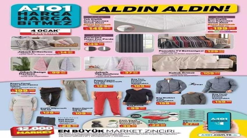 A101 4 Ocak aktüel katalog yayınlandı! Yılın ilk katalogunda fırsat dolu kampanyalar yer aldı: Kanepe, masa takımı, televizyon...