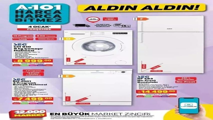 A101 4 Ocak aktüel katalog yayınlandı! Yılın ilk katalogunda fırsat dolu kampanyalar yer aldı: Kanepe, masa takımı, televizyon...