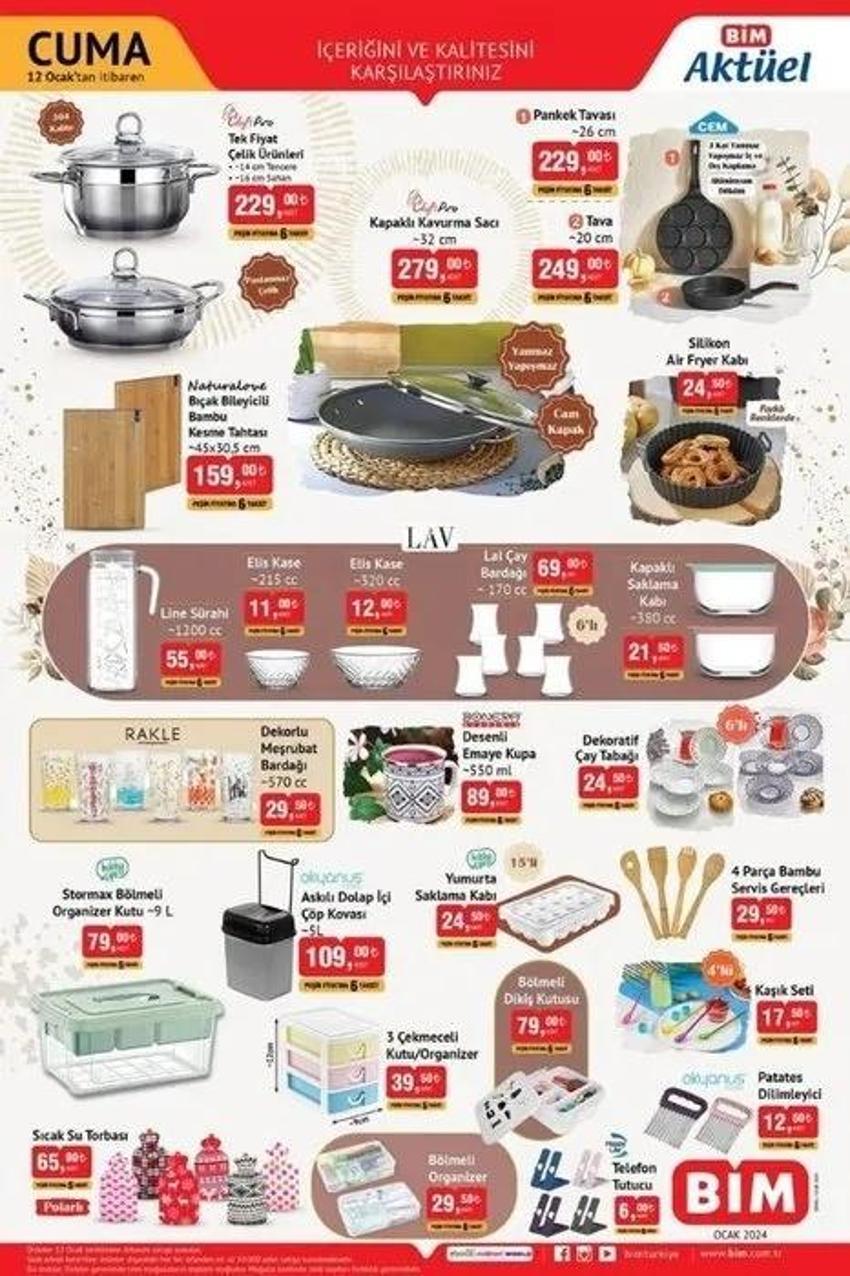 BİM aktüel 9-12 Ocak katalog 2024: Bu hafta indirimli ürünlerde 🛒 Saç kurutma makinesi 249 TL, set üstü ocak fiyatında sürpriz var!
