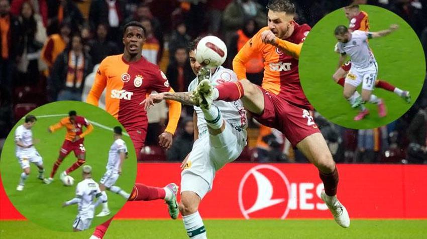 Galatasaray-Konyaspor maçına damga vuran pozisyon! Goller öncesi faul: Bu çok net penaltı