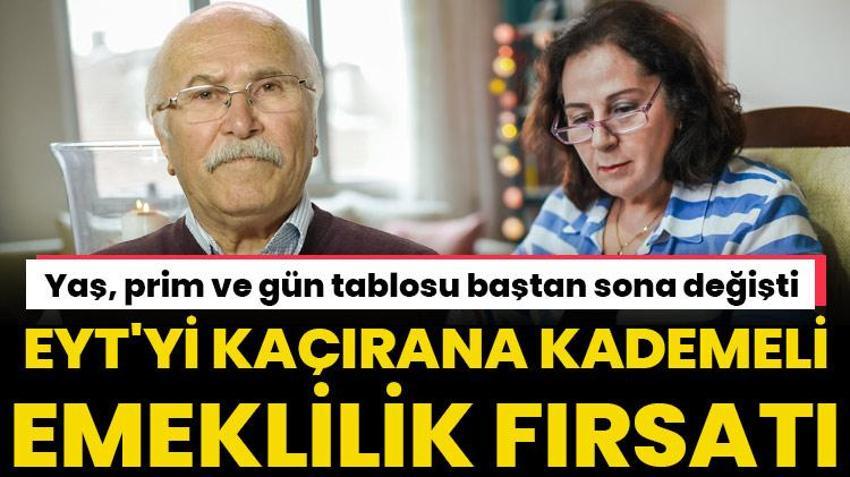 EYT'yi kaçırana kademeli emeklilik fırsatı! Yaş, prim ve gün tablosu baştan sona değişti