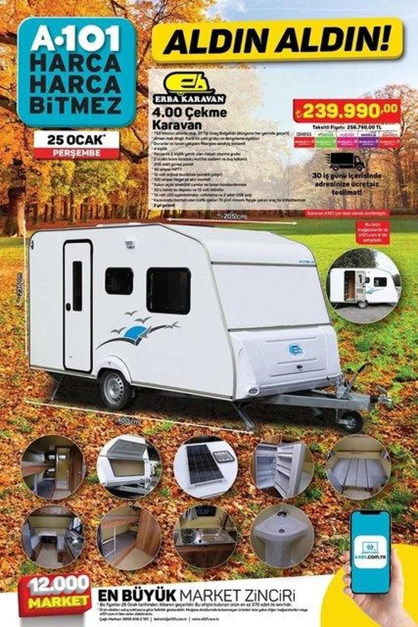 A101 25 Ocak katalogu: Koltuk takımı da var, karavan da! A101 Aldın Aldın'da bu hafta neler var?