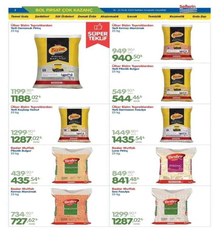 Bizim Market ürünlerinde fırsat dolu kampanyalar: 16-31 Ocak 2024 Bizim Market aktüel katalog yayınlandı!