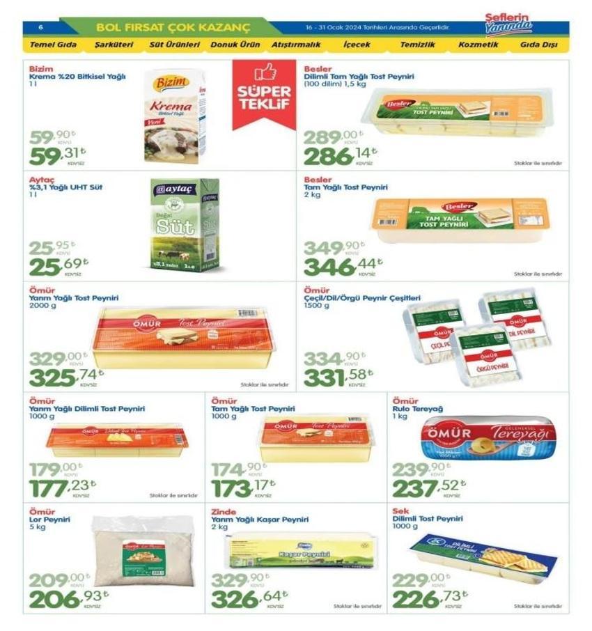 Bizim Market ürünlerinde fırsat dolu kampanyalar: 16-31 Ocak 2024 Bizim Market aktüel katalog yayınlandı!