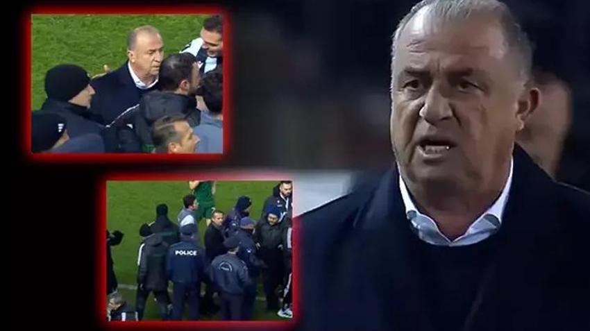 Fatih Terim'i çılgına çeviren hareket! Yunanistan'da olay oldu, polis devreye girdi