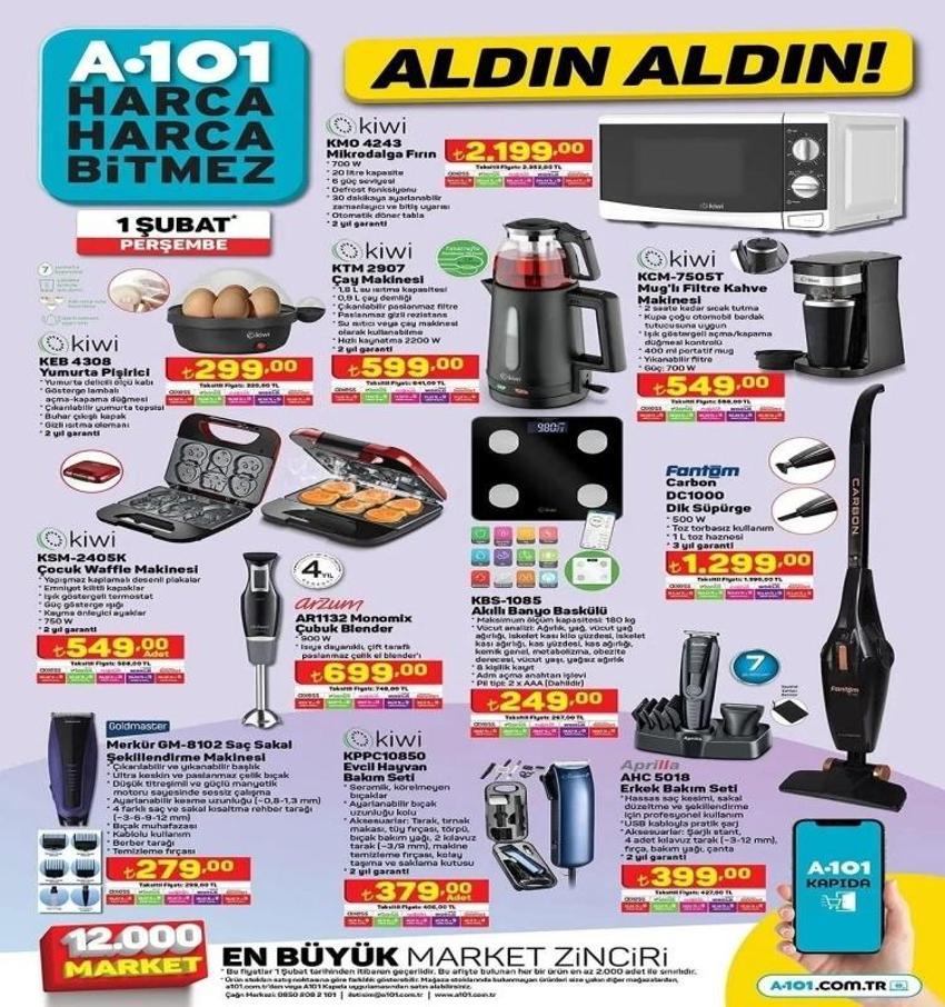 A101'e bütçe dostu buzdolabu ve çamaşır makinesi geldi! A101 30 Ocak-2 Şubat aktüel ürünler kataloğu...