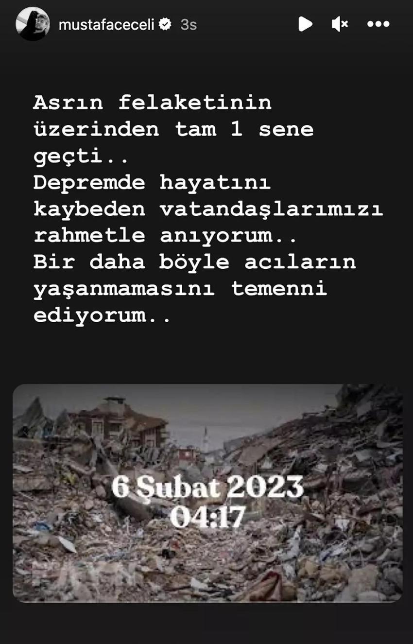 Ünlü isimler depremi unutmadı: 6 Şubat deprem felaketinin yıldönümünde üzüntülerini dile getirdiler