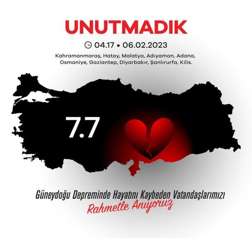 6 Şubat depremi yıldönümü mesajları ve 6 Şubat depremi unutmadık unutmayacağız anma sözleri! 6 Şubat depreminde hayatını kaybedenleri rahmetle anıyoruz 