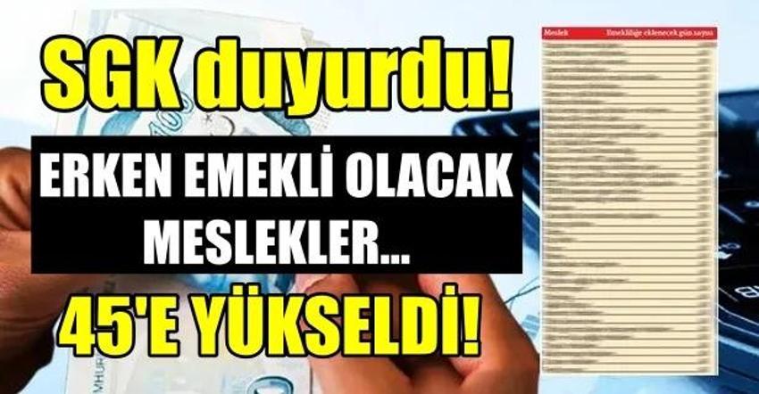 Erken emekli olacak meslekler arttı: SGK listeye 44 mesleği daha ekledi!