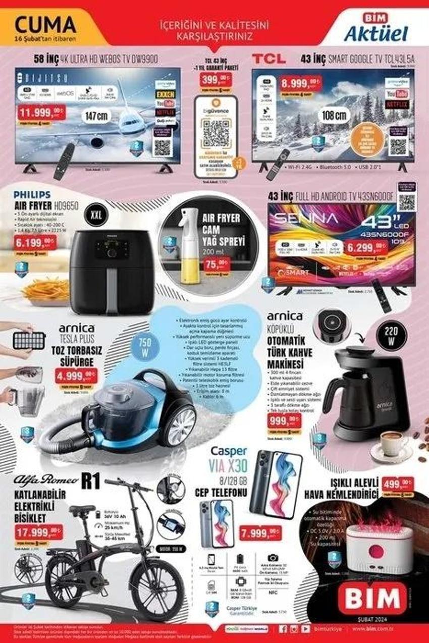 BİM 13-16 Şubat aktüel katalog 2024 yayınlandı: BİM indirimli ürünlerde sürpriz kampanya var!