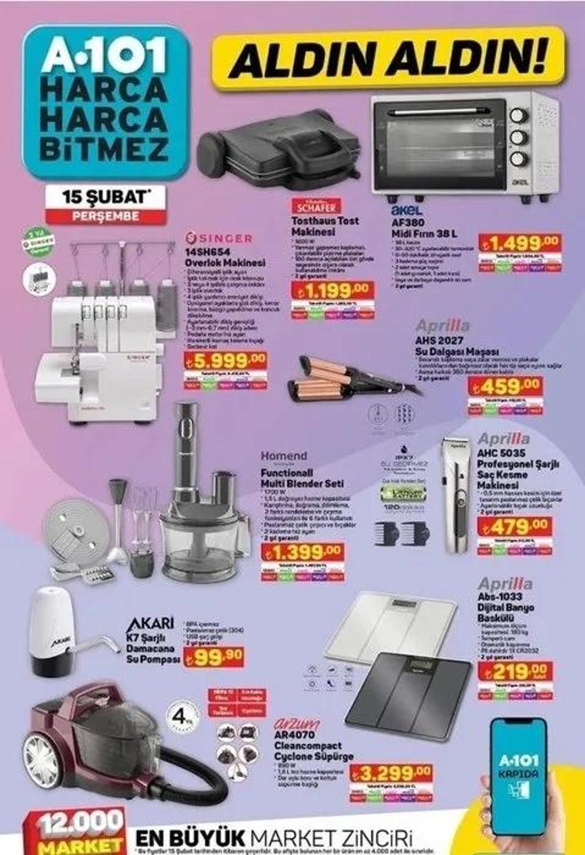 A101 15 Şubat aktüel katalog 2024 yayınlandı! İşte A101 aktüel ürünler indirimleri