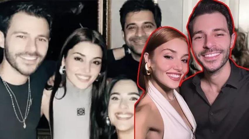 Hande Erçel sevgilisi Hakan Sabancı'yla oyuncu arkadaşının doğum gününe katıldı! 