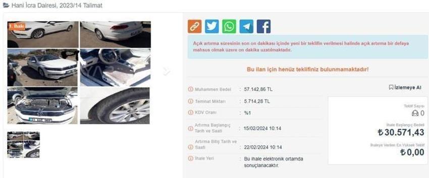 Arabalar yarı fiyatına satılıyor! 30 bin liraya da var 300 bin liraya da