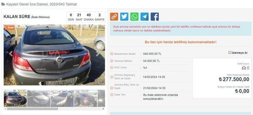 Arabalar yarı fiyatına satılıyor! 30 bin liraya da var 300 bin liraya da