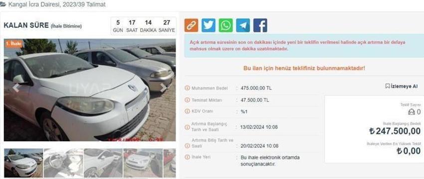 Arabalar yarı fiyatına satılıyor! 30 bin liraya da var 300 bin liraya da