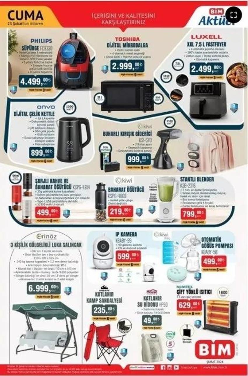 20-23 Şubat BİM Aktüel katalog yayınlandı: Ütü, blender, çelik kettle Cuma indirimlerinde!