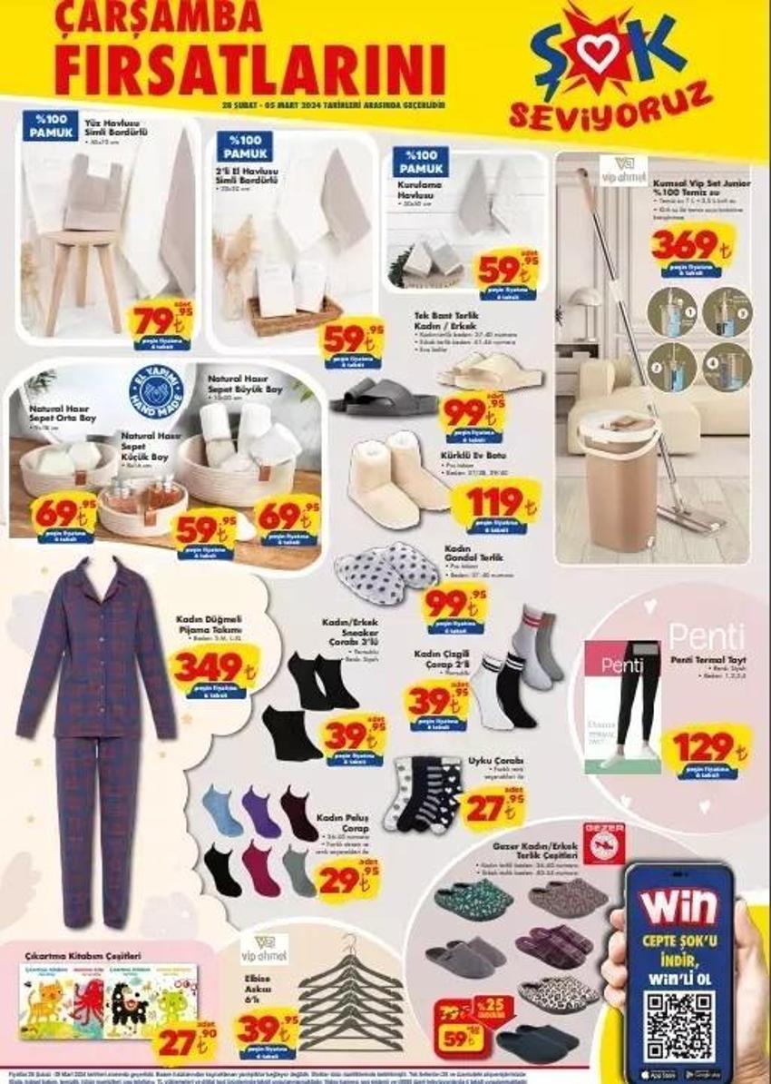 1-5 Mart ŞOK aktüel katalog 2024 yayınlandı! ŞOK'ta bu hafta bebek odası, temizlik seti ankastre set var!